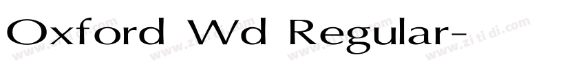 Oxford Wd Regular字体转换
